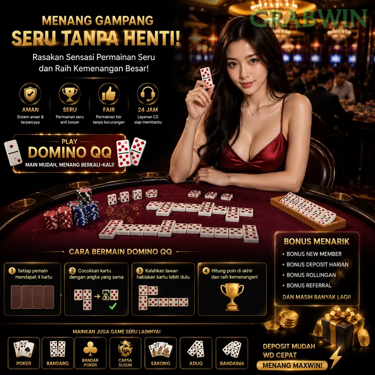 Main grabwinw Menang Jackpot Besar
